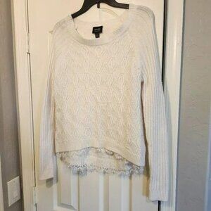 Nicole Miller Small Cream Women's Sweater